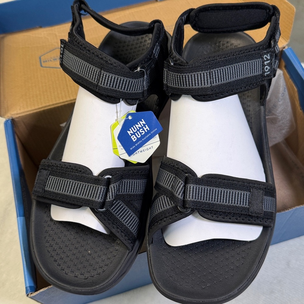Nunn Bush Men's Huck Sport Three Strap Casual Sandal - Size 12 - Picture 9 of 12